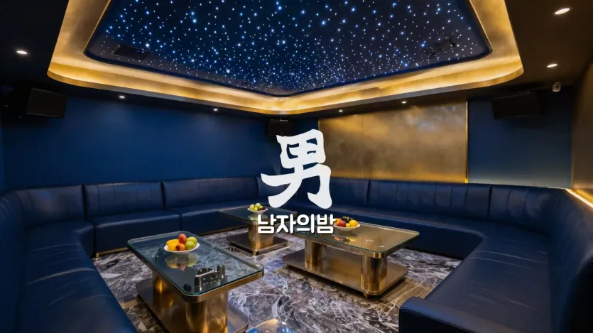 호치민 가라오케 룸 내부 조명