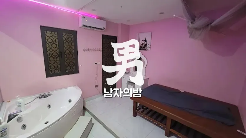 하노이 수 사우나 은은한 조명이 깔린 케어 공간